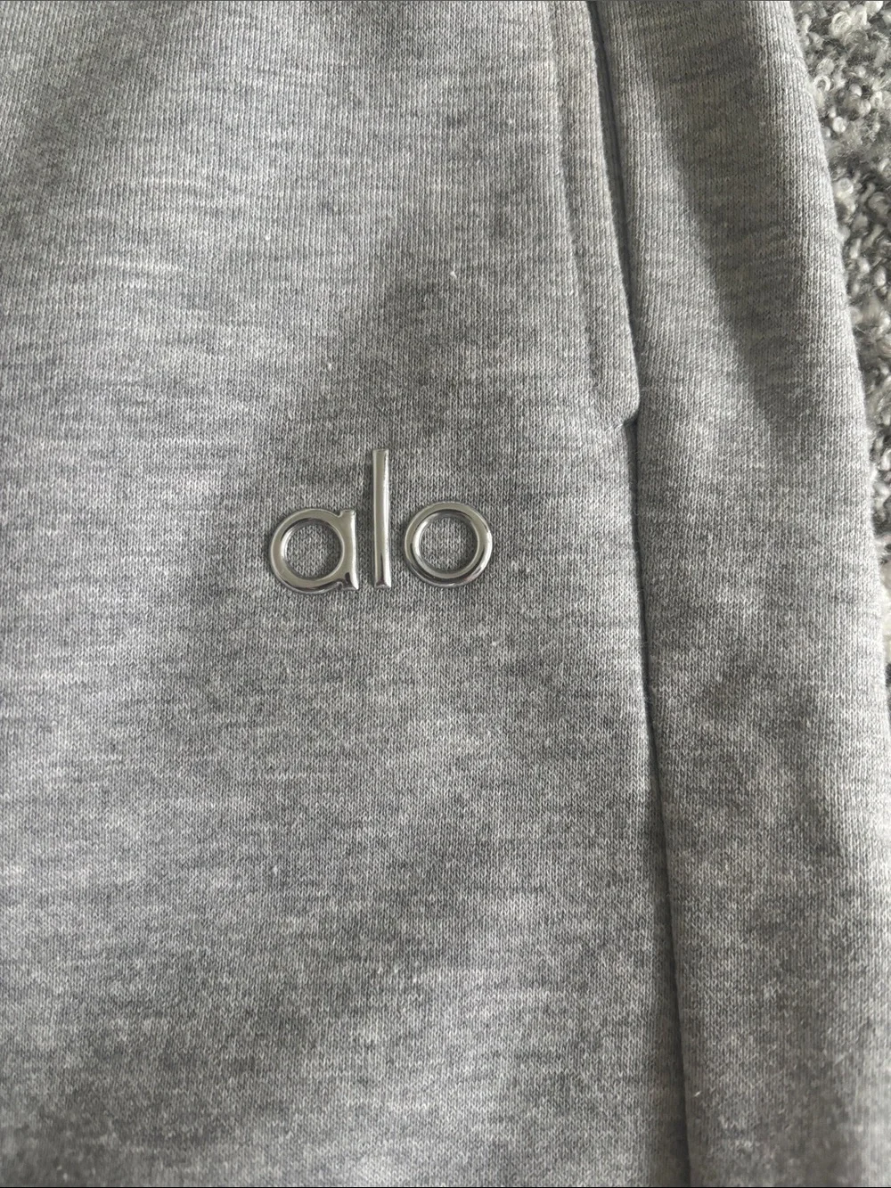 ALO Yoga women’s Light Grey Athletic Lounge Shorts
